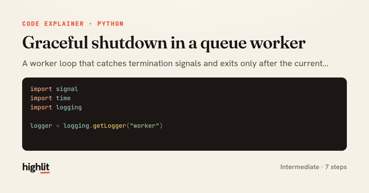 Graceful shutdown in a queue worker — share card