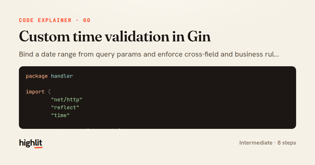 Custom time validation in Gin — share card