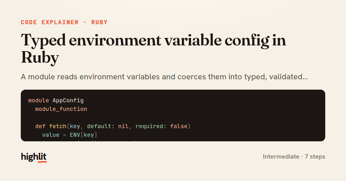 Typed environment variable config in Ruby — share card