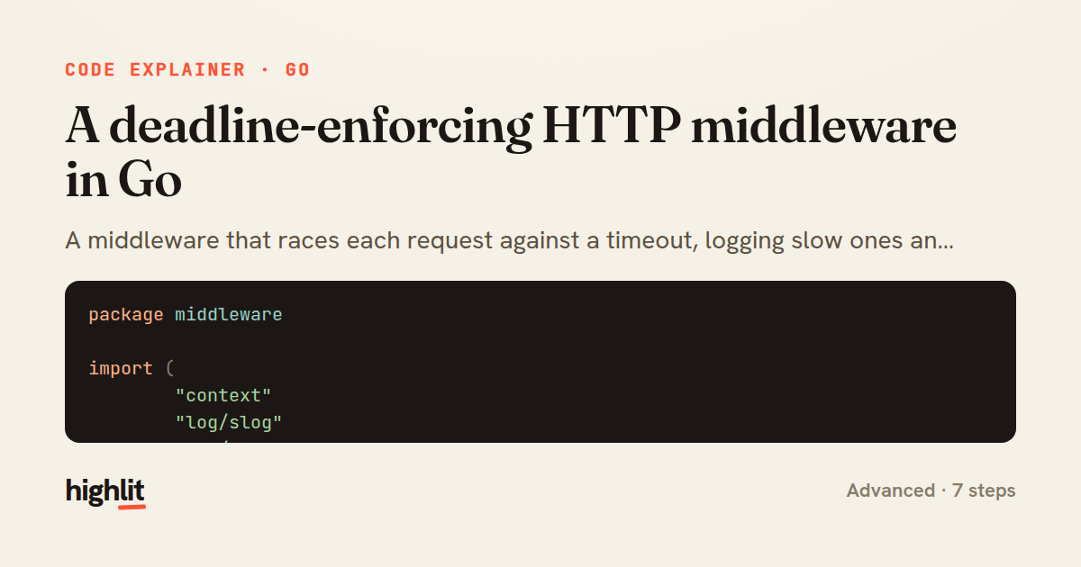 A deadline-enforcing HTTP middleware in Go — share card