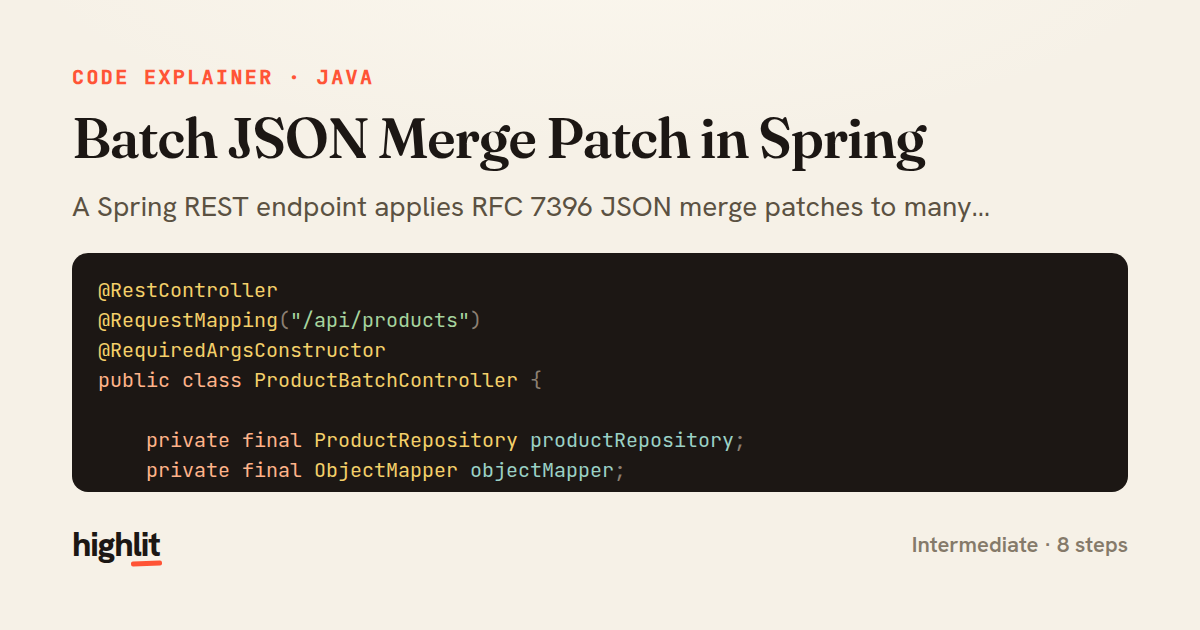 Batch JSON Merge Patch in Spring — share card