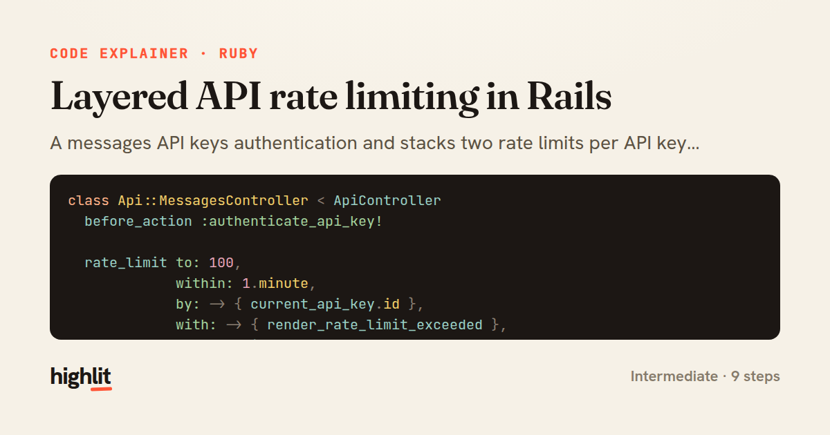 Layered API rate limiting in Rails — share card