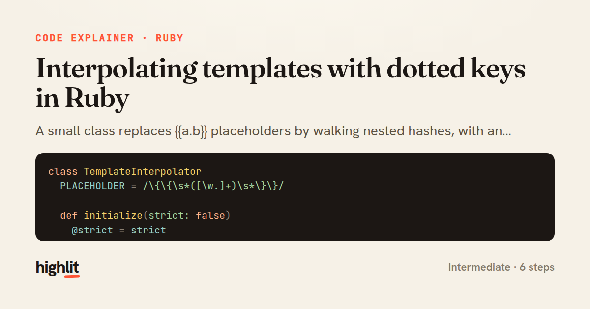Interpolating templates with dotted keys in Ruby — share card