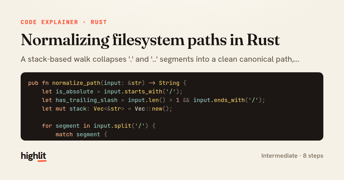 Normalizing filesystem paths in Rust — share card