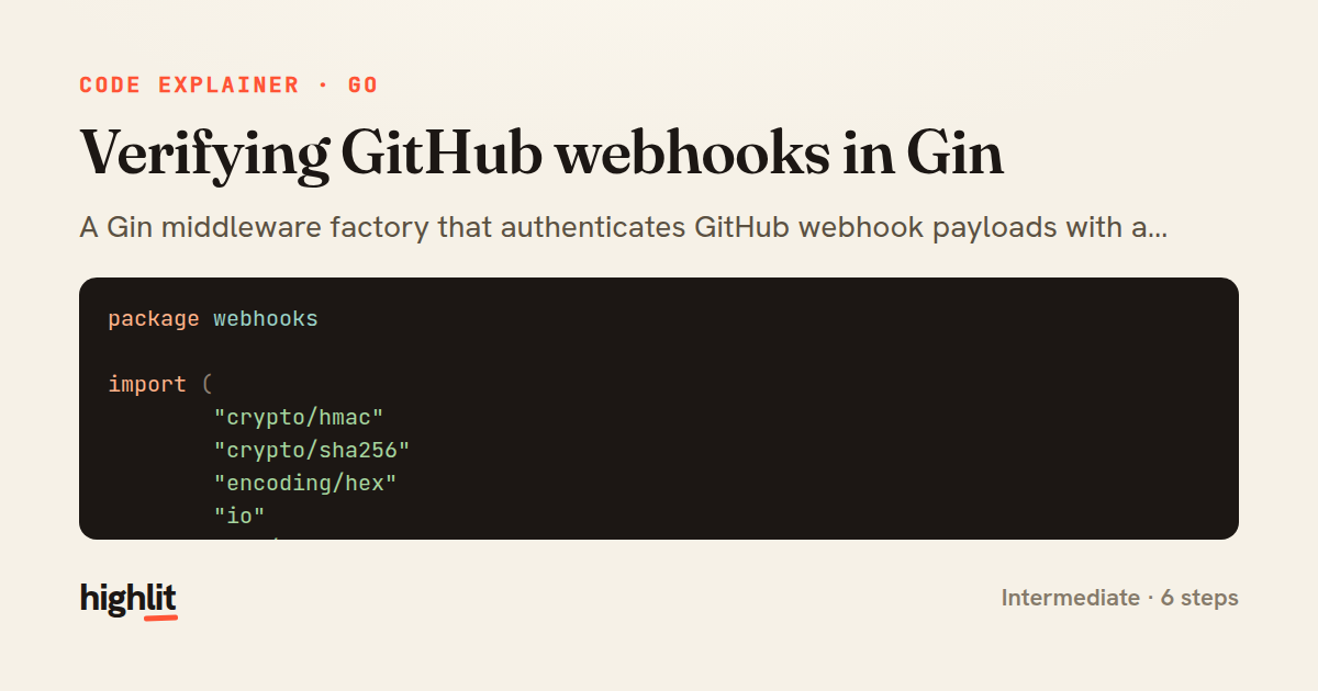 Verifying GitHub webhooks in Gin — share card