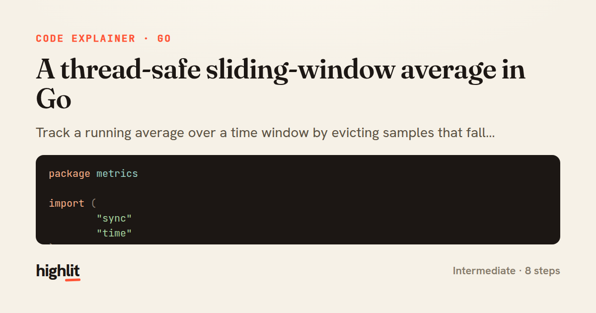 A thread-safe sliding-window average in Go — share card