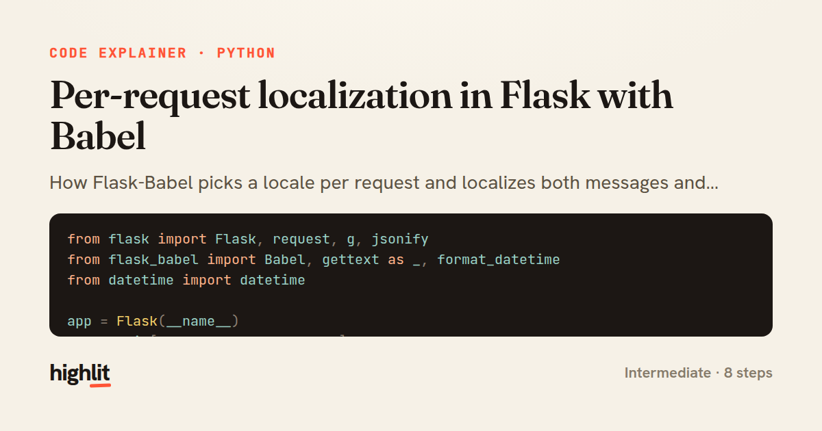 Per-request localization in Flask with Babel — share card