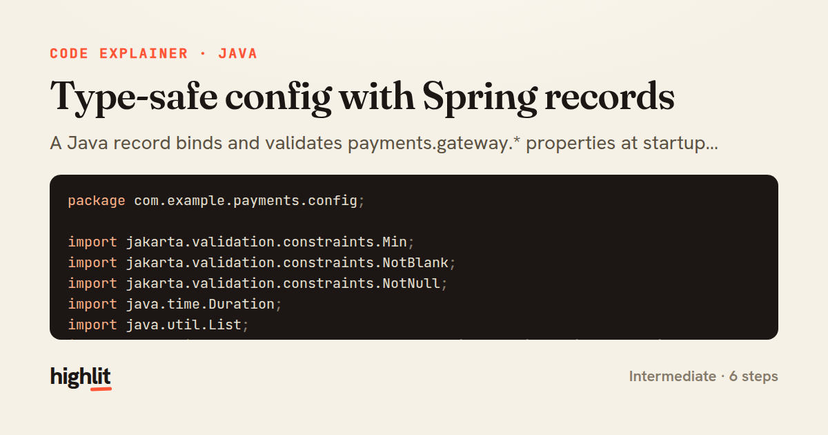 Type-safe config with Spring records — share card