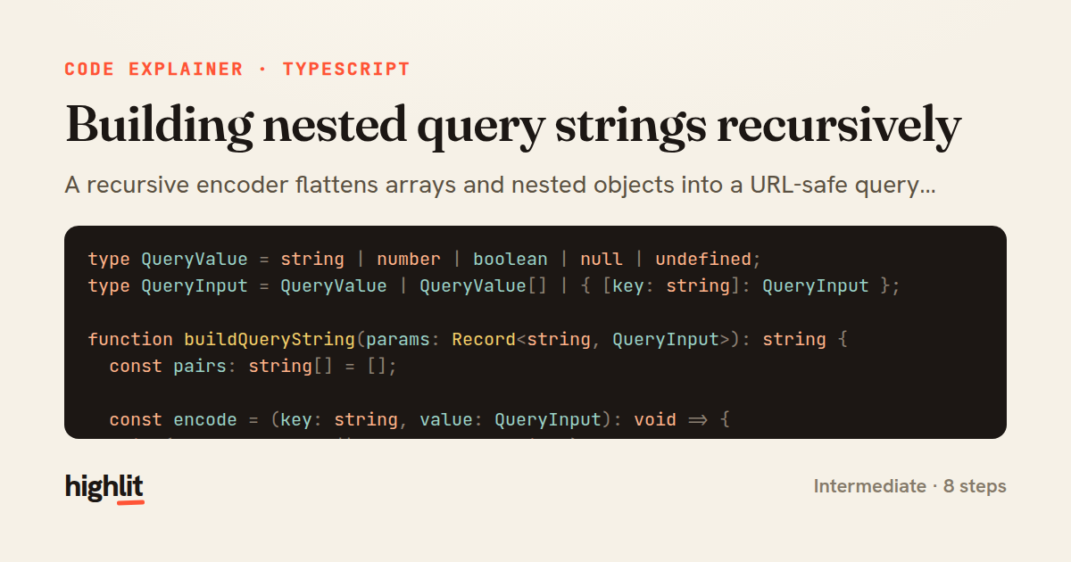 Building nested query strings recursively — share card