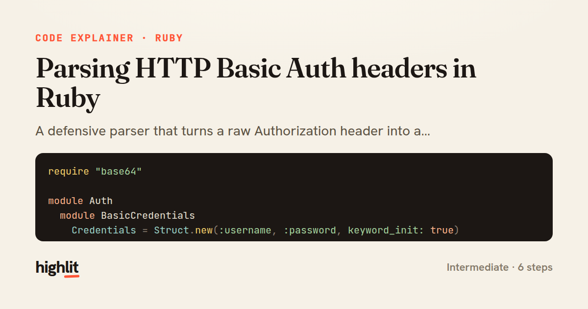 Parsing HTTP Basic Auth headers in Ruby — share card