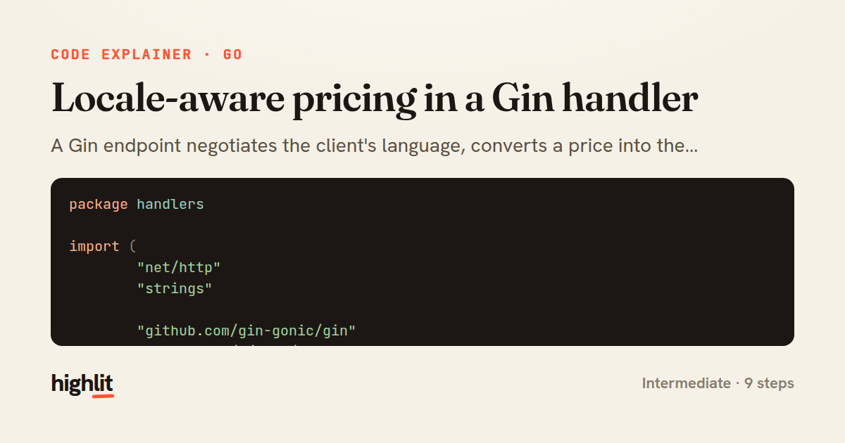 Locale-aware pricing in a Gin handler — share card