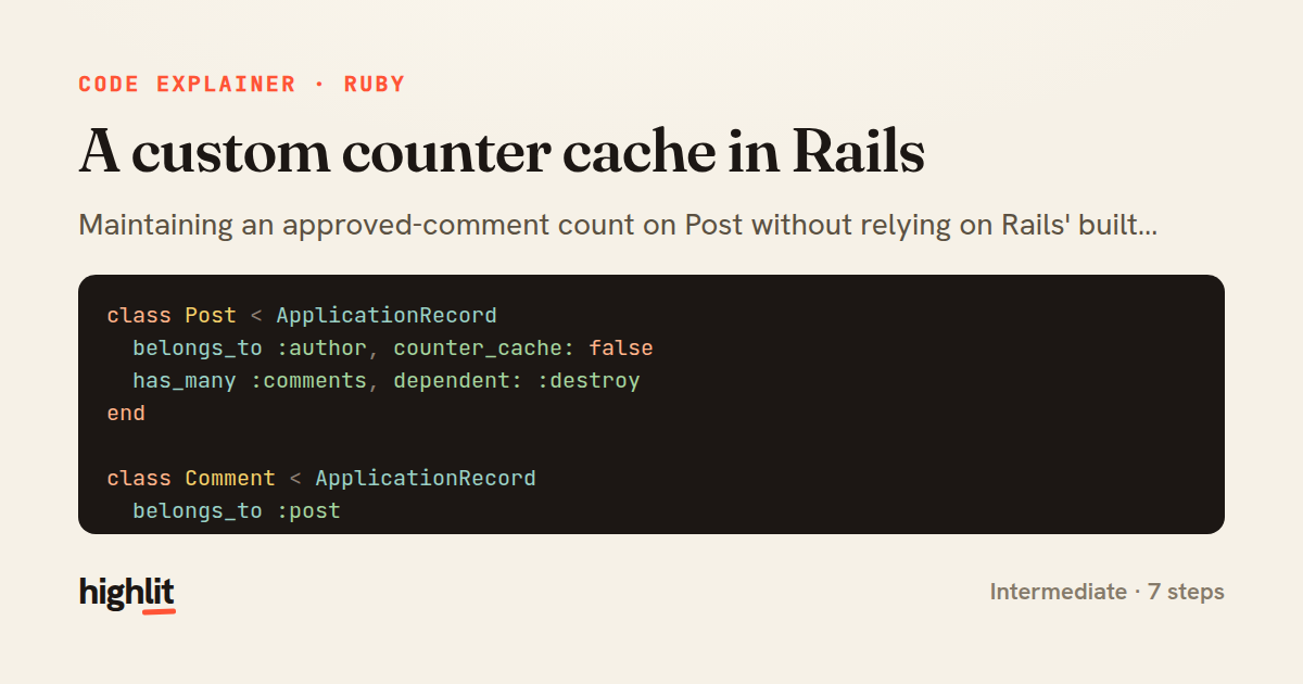 A custom counter cache in Rails — share card