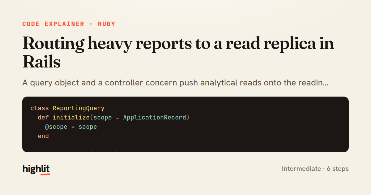 Routing heavy reports to a read replica in Rails — share card