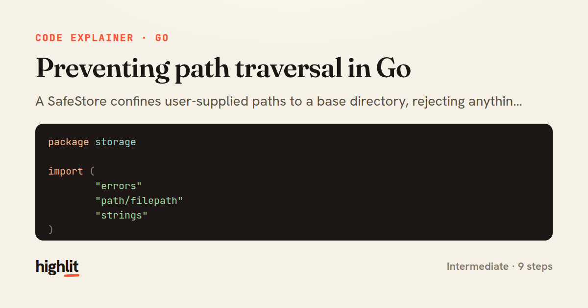 Preventing path traversal in Go — share card