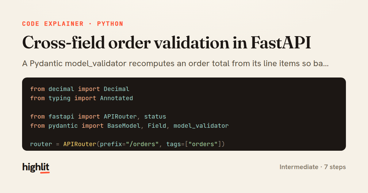 Cross-field order validation in FastAPI — share card