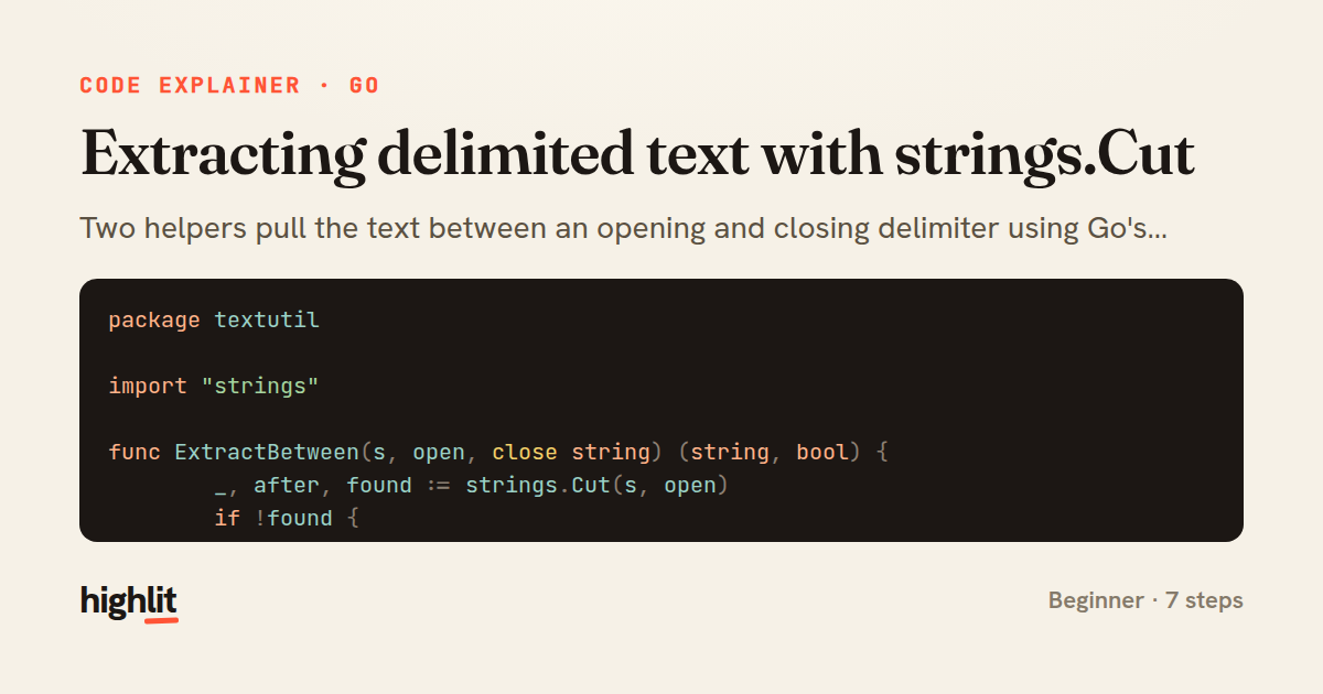 Extracting delimited text with strings.Cut — share card