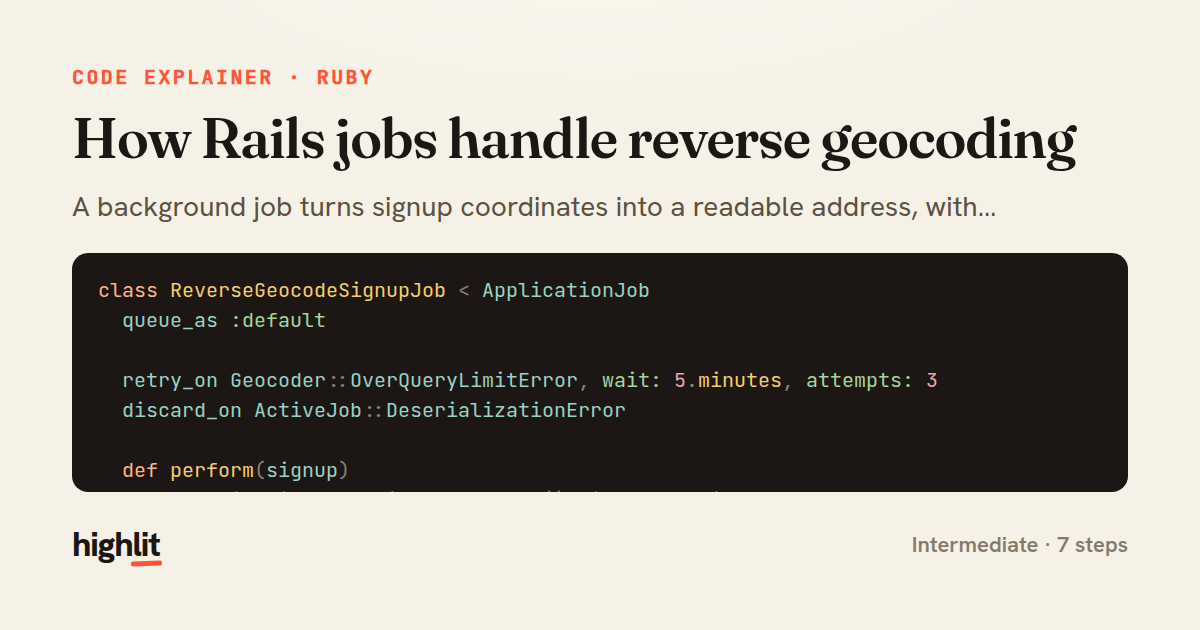 How Rails jobs handle reverse geocoding — share card