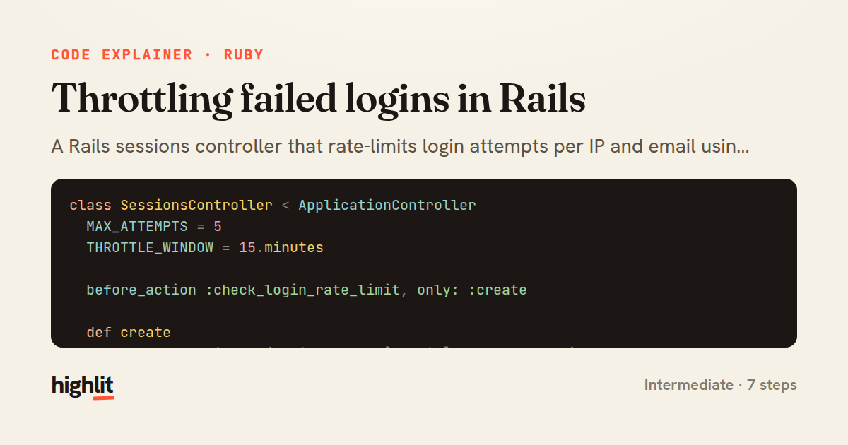 Throttling failed logins in Rails — share card