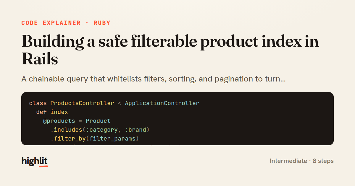 Building a safe filterable product index in Rails — share card