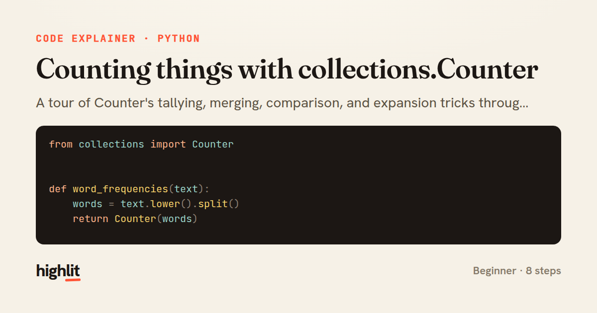 Counting things with collections.Counter — share card