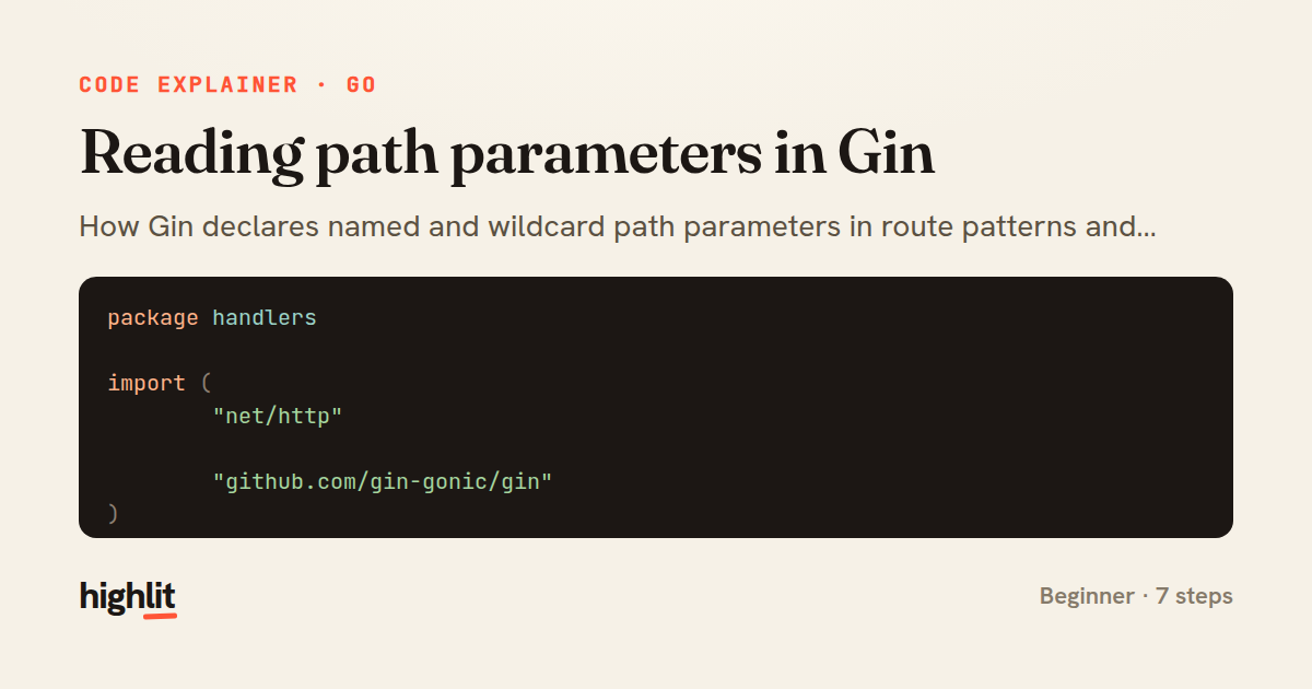 Reading path parameters in Gin — share card