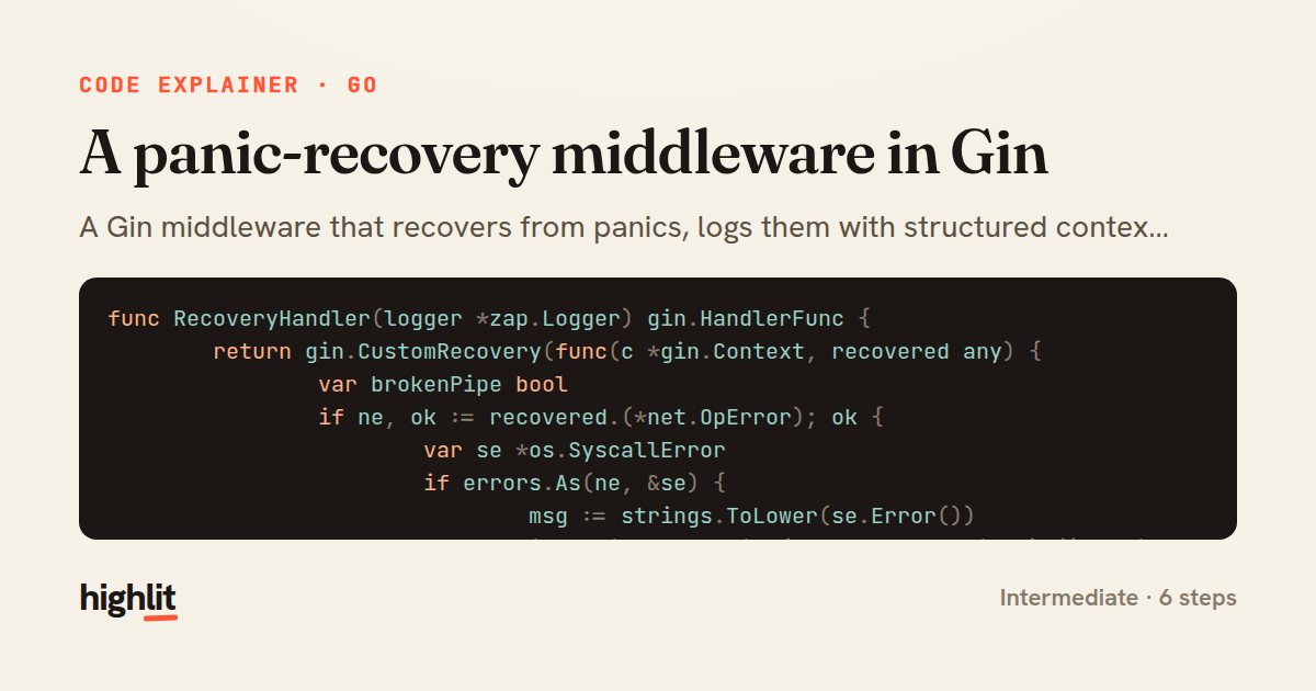 A panic-recovery middleware in Gin — share card