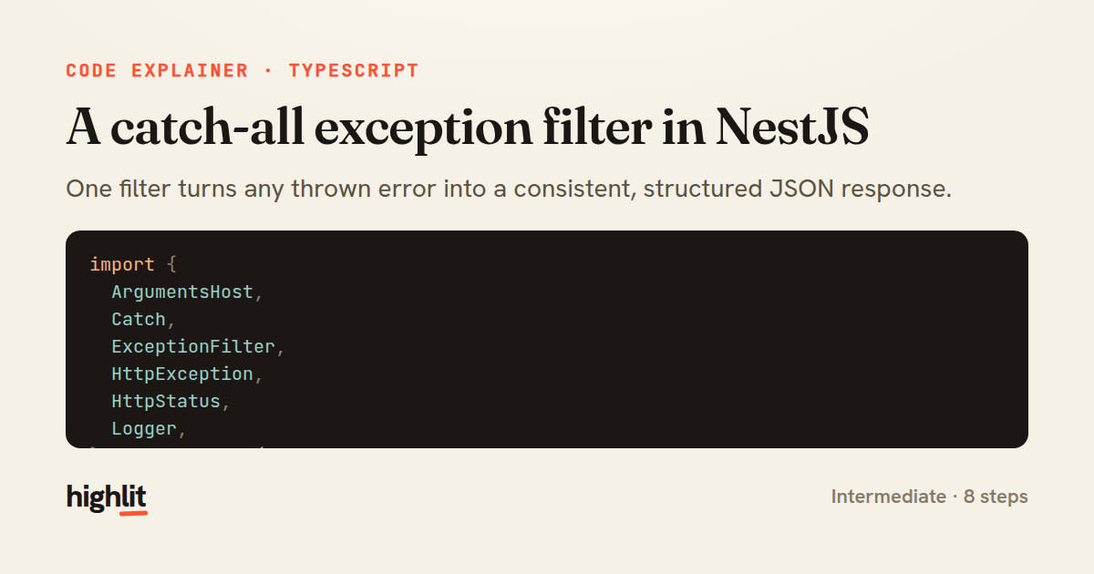 A catch-all exception filter in NestJS — share card