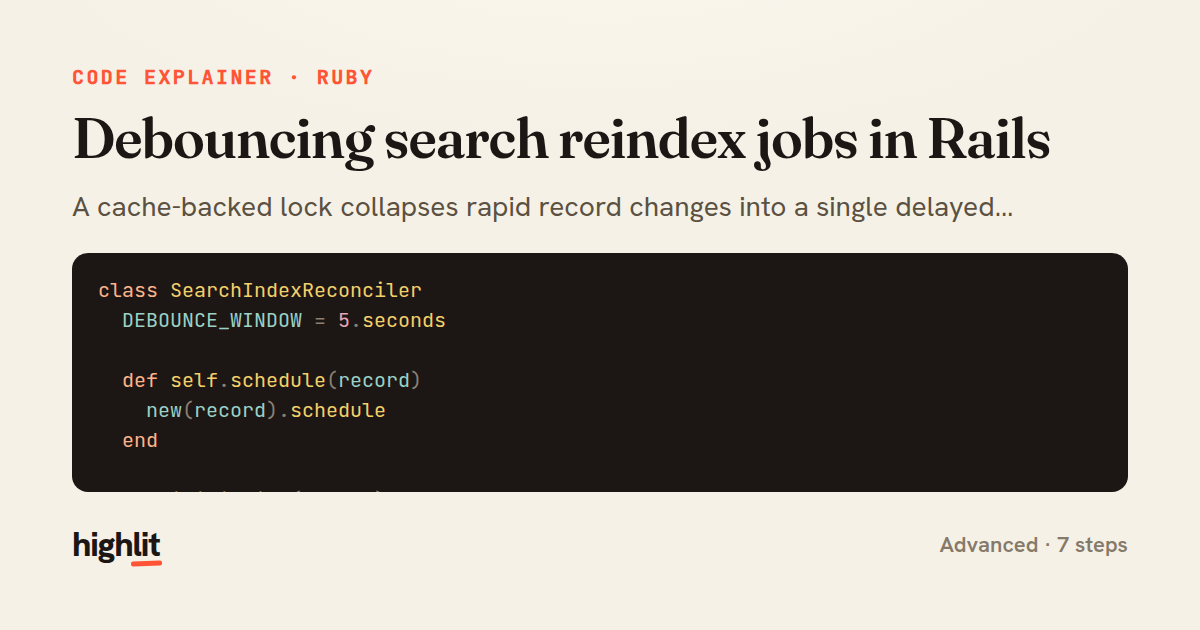 Debouncing search reindex jobs in Rails — share card