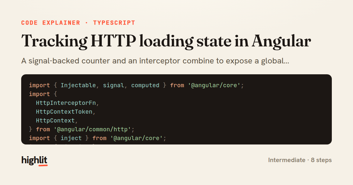 Tracking HTTP loading state in Angular — share card