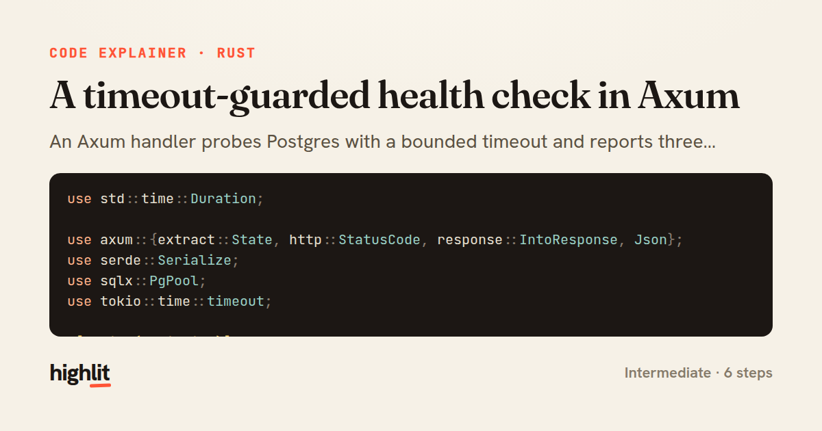 A timeout-guarded health check in Axum — share card