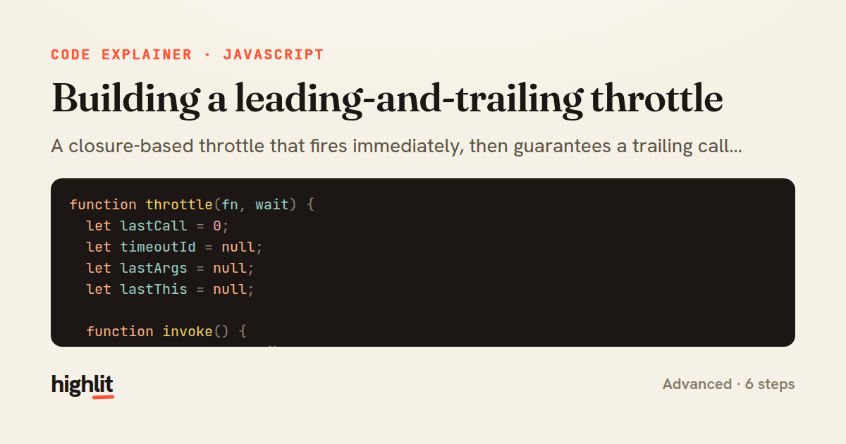 Building a leading-and-trailing throttle — share card