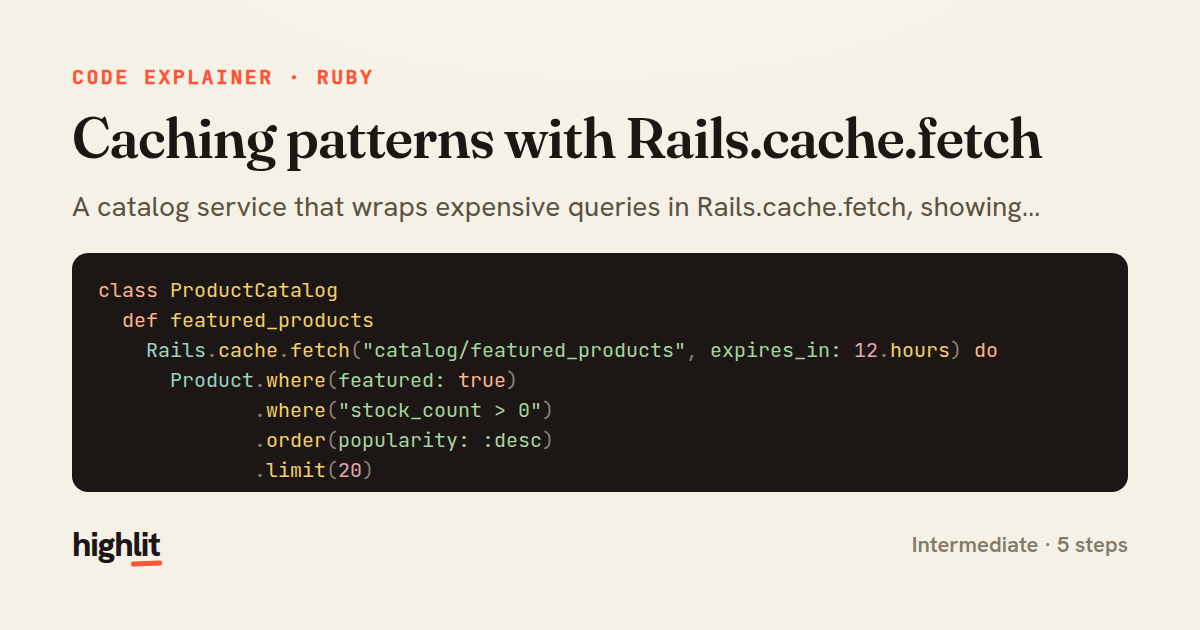 Caching patterns with Rails.cache.fetch — share card
