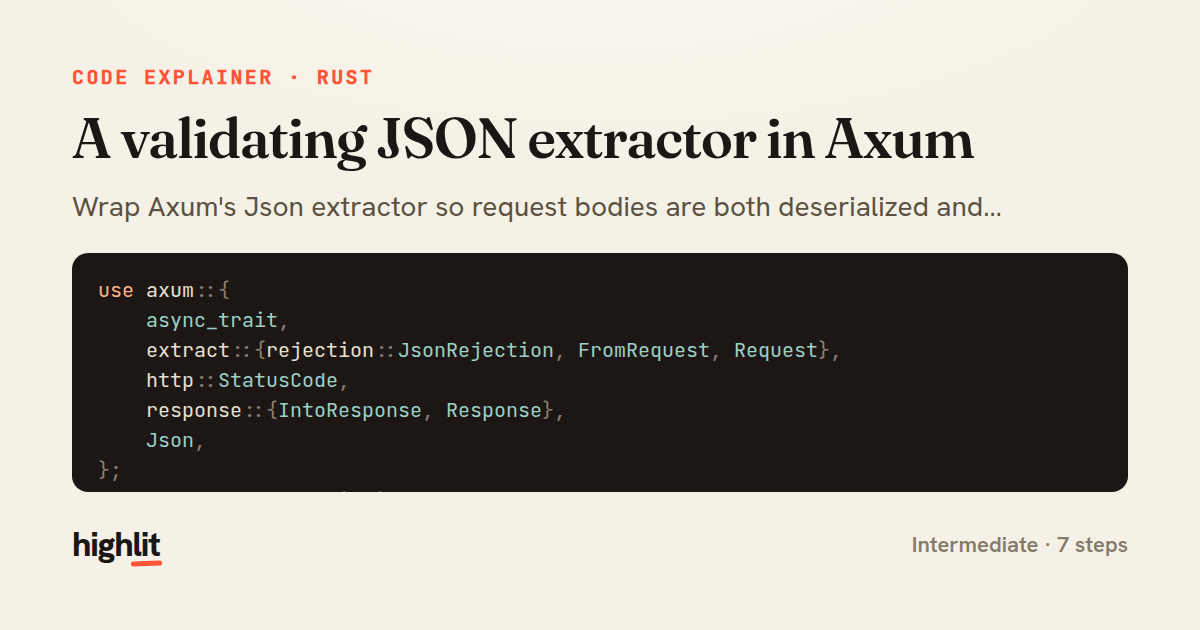 A validating JSON extractor in Axum — share card