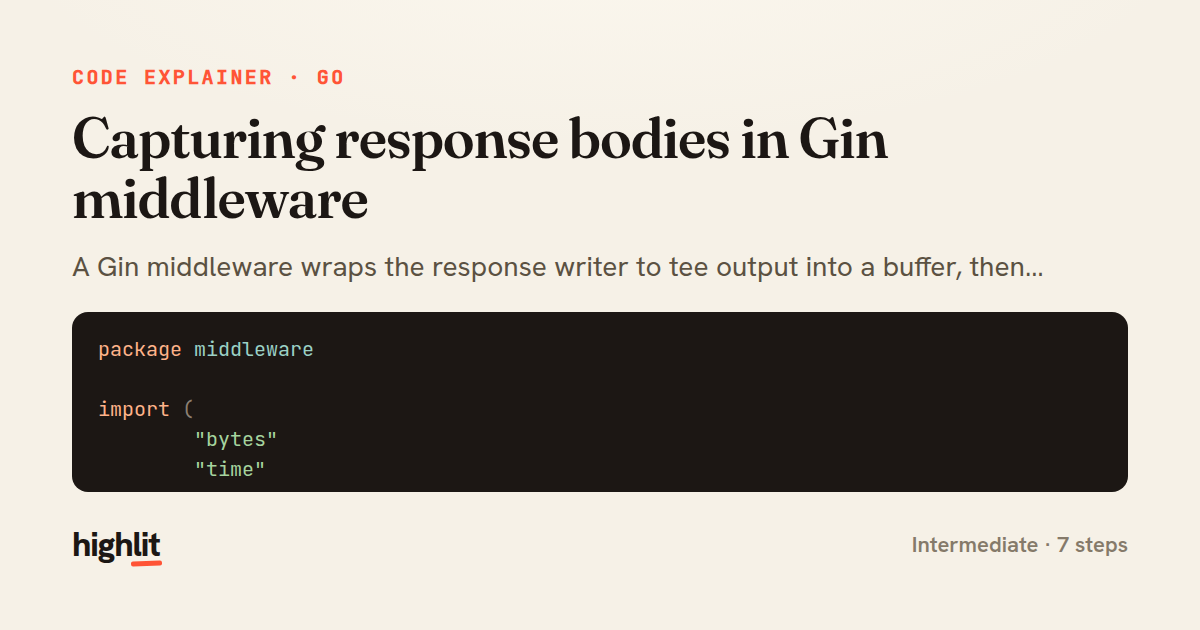 Capturing response bodies in Gin middleware — share card