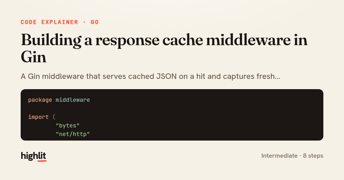 Building a response cache middleware in Gin — share card