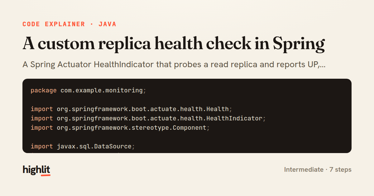 A custom replica health check in Spring — share card