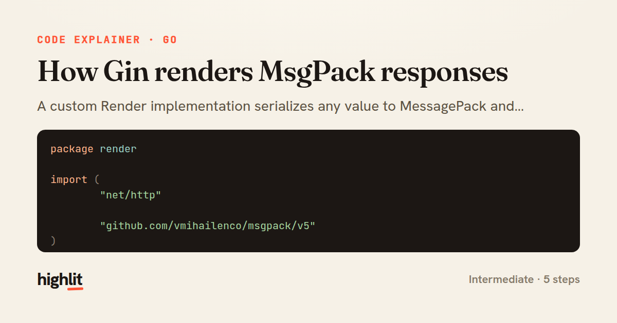 How Gin renders MsgPack responses — share card