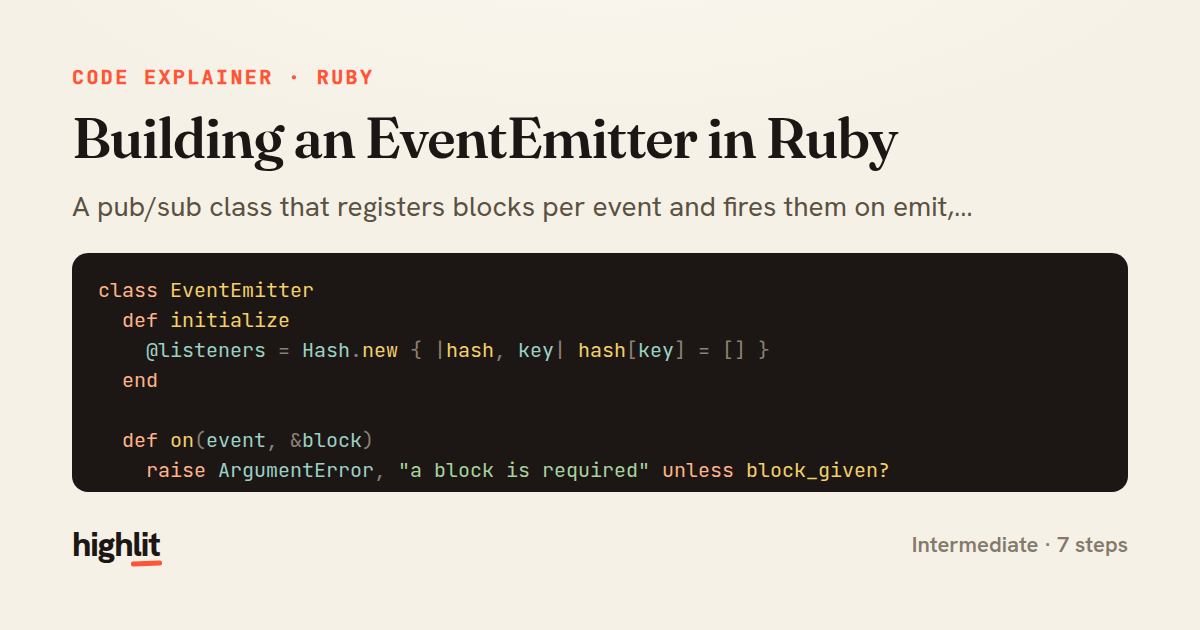 Building an EventEmitter in Ruby — share card