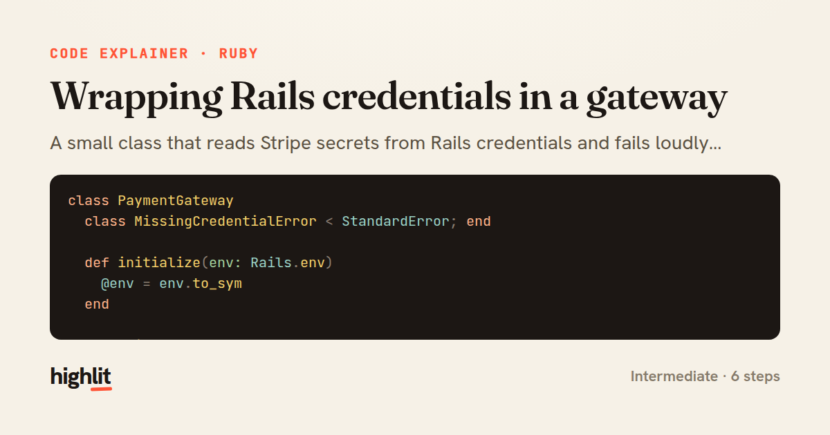 Wrapping Rails credentials in a gateway — share card