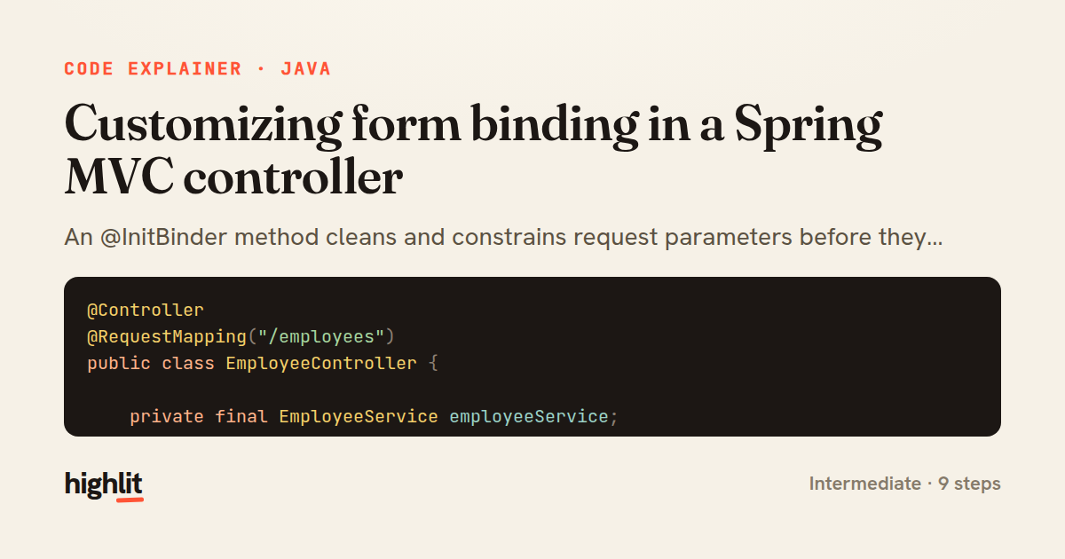 Customizing form binding in a Spring MVC controller — share card